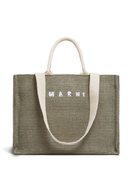 Marni: Бежевая сумка-шоппер 