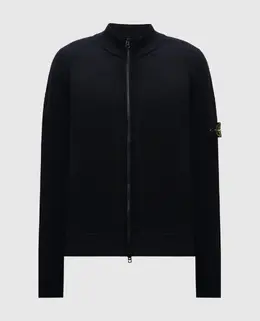 Stone Island: Синий кардиган 