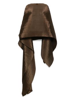 Pleats Please Issey Miyake: Коричневый шарф 