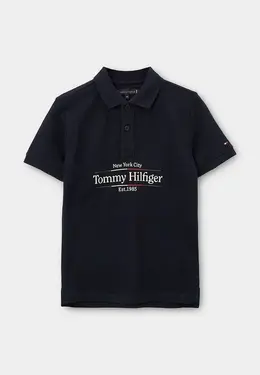 Tommy Hilfiger: Синее поло 