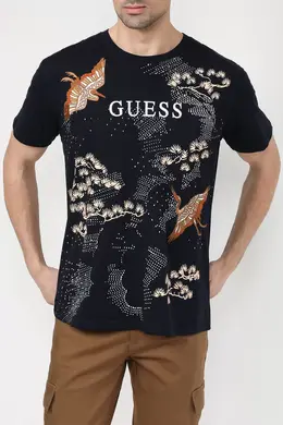 Guess: Синяя футболка 