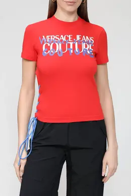 Versace Jeans Couture: Красная футболка 