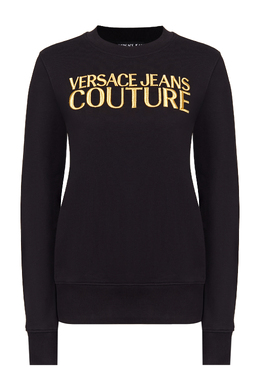 VERSACE JEANS COUTURE: Чёрный свитшот 