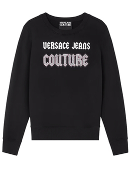 VERSACE JEANS COUTURE: Чёрный свитшот 