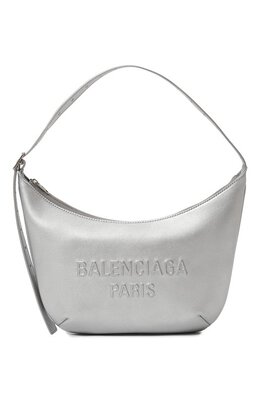 Balenciaga: Серебристая сумка 