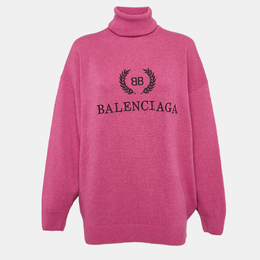 Balenciaga: Розовый свитер 