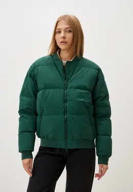 Lacoste: Зелёный пуховик 