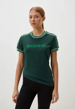 adidas Originals: Зелёная футболка 