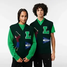 LACOSTE: Зелёный жилет 