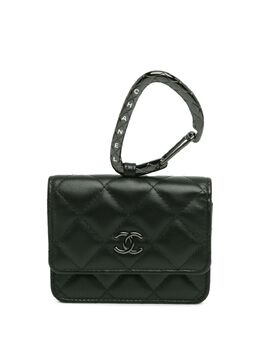 CHANEL Pre-Owned: Чёрный картхолдер 