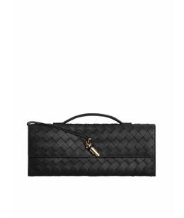 BOTTEGA VENETA: Чёрный клатч 