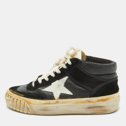 Golden Goose: Чёрные кроссовки  Mid Star