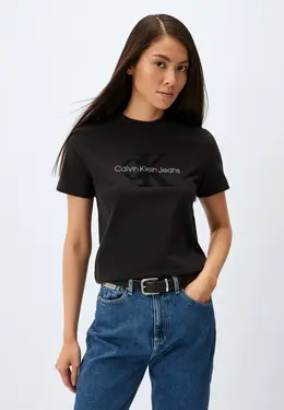 Calvin Klein Jeans: Чёрная футболка 