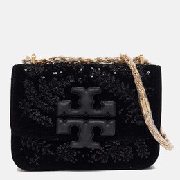 Tory Burch: Чёрная сумка через плечо  Eleanor