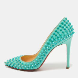 Christian Louboutin: Зелёные туфли  Pigalle