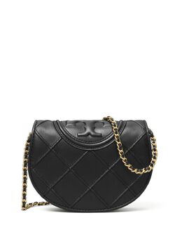 Tory Burch: Чёрная сумка  Fleming