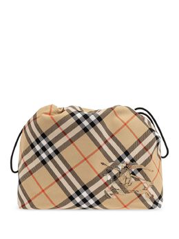 Burberry: Бежевый клатч 