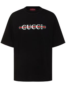 GUCCI: Хлопковая футболка 