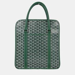 Goyard: Зелёная сумка-шоппер 