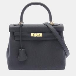 Hermes: Чёрная сумка  Kelly 25