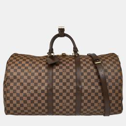 Louis Vuitton: Коричневая сумка  Keepall