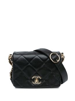 CHANEL Pre-Owned: Чёрная сумка через плечо 