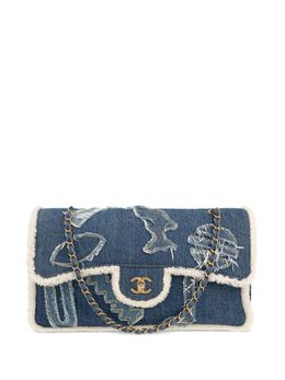 CHANEL Pre-Owned: Голубая сумка 