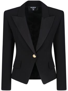 Balmain: Чёрный жакет 