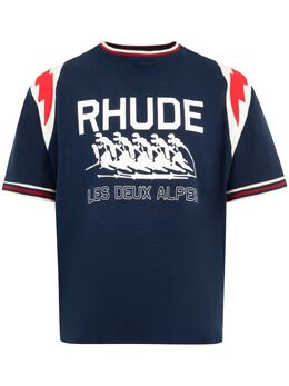 RHUDE: Синяя футболка 