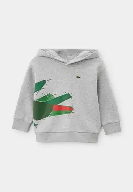 Lacoste: Серая толстовка 