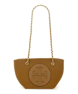 Tory Burch: Бежевая сумка  Ella