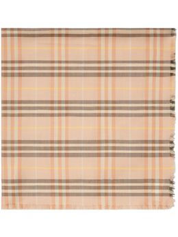 Burberry: Бежевый шарф 