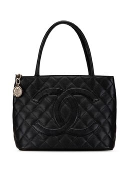 CHANEL Pre-Owned: Чёрная сумка-шоппер 