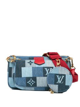 Louis Vuitton Pre-Owned: Голубая сумка через плечо 