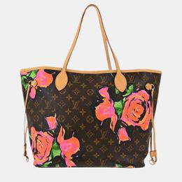 Louis Vuitton: Коричневая сумка-шоппер  Neverfull MM