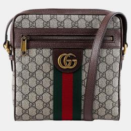 Gucci: Коричневая сумка  GG Supreme