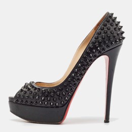 Christian Louboutin: Чёрные босоножки 