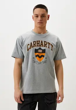 Carhartt WIP: Серая футболка 