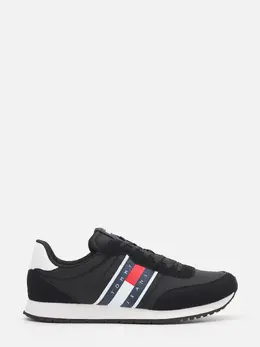 Tommy Hilfiger: Чёрные кроссовки  Runner