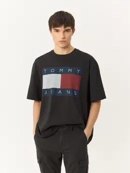 Tommy Jeans: Чёрная футболка 