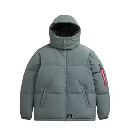 Alpha Industries: Серый пуховик 