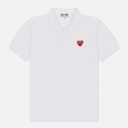 Comme des Garcons Play: Красное поло  Heart