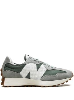 New Balance: Зелёные кроссовки  327