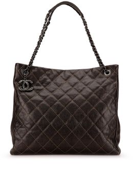 CHANEL Pre-Owned: Коричневая сумка-шоппер 