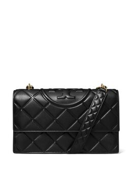 Tory Burch: Чёрная сумка  Fleming