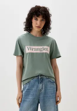 Wrangler: Зелёная футболка 