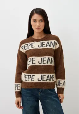 Pepe Jeans: Бежевый свитер 