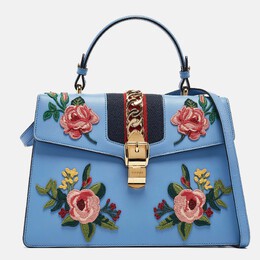 Gucci: Голубая сумка  Sylvie