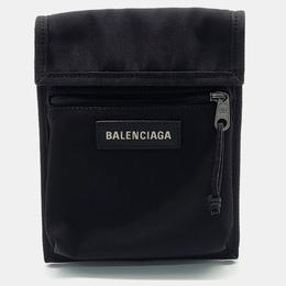 Balenciaga: Чёрная сумка через плечо  Explorer