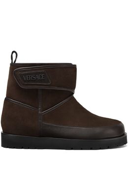 Versace: Коричневые ботинки 